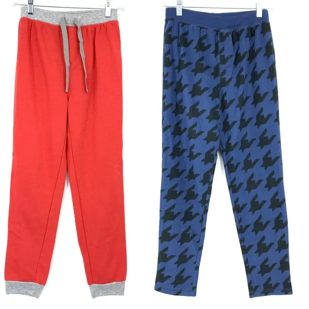 Gap Kids Pajama Pants Set Size 14 Red Fleece Blue Houndstooth Sleep Lounge